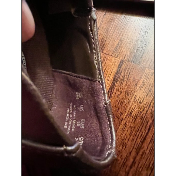 Dr Scholls Booties Womens Sz 9M Headline Wedge Ankle Side Zip Brown Faux Leather - Picture 8 of 8